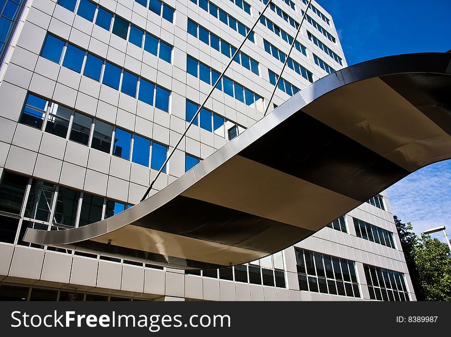 Steel office tower taken in Rotterdam, Holland. Steel office tower taken in Rotterdam, Holland