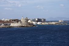 Harbor In Rhodes Island Stock Photography Harbor In Rhodes Island Stock Photography