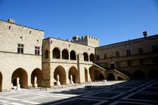 Interior Of A Medieval Castle In Rhodes Island Stock Photography Interior Of A Medieval Castle In Rhodes Island Stock Photography