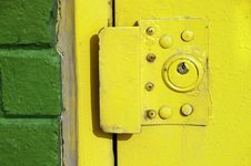 Yellow Urban Exterior Door Lock Stock Images Yellow Urban Exterior Door Lock Stock Images