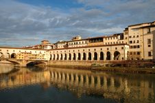 Embankment Of The River Arno, Florence Royalty Free Stock Image Embankment Of The River Arno, Florence Royalty Free Stock Image