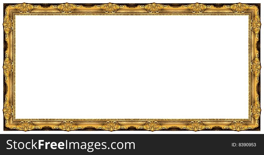 A picture frame on a white