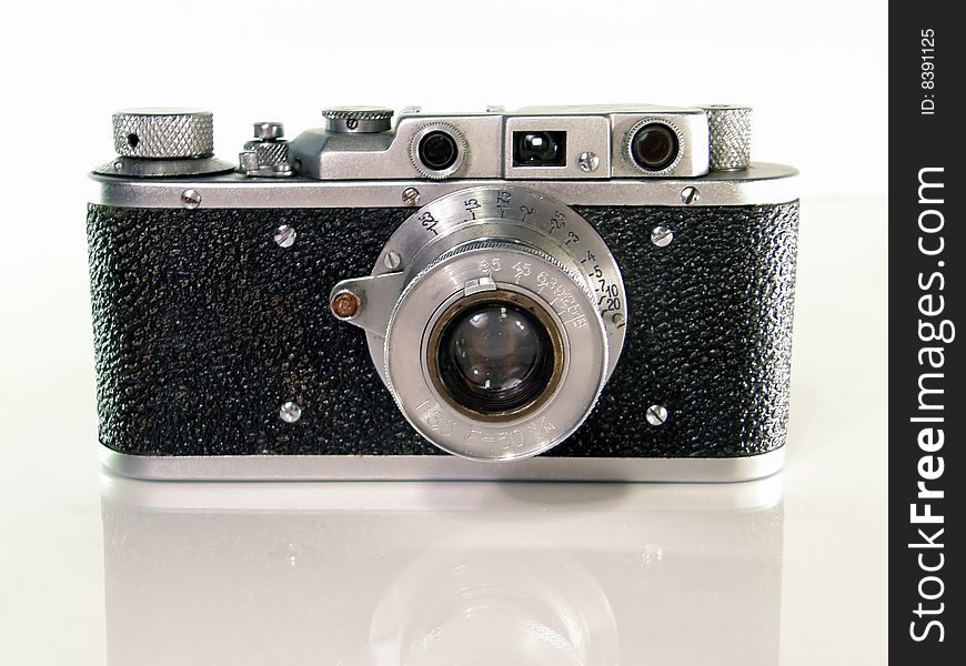 Old photo camera of my grandfather bought in the thirties years of the twentieth century