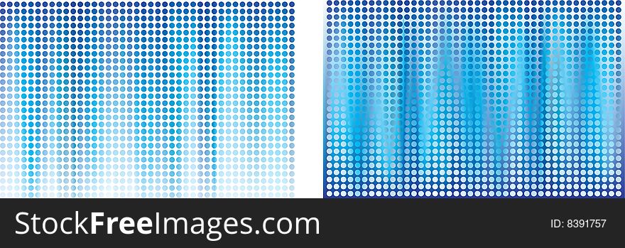 Blue dot background with gradient mesh fade. Blue dot background with gradient mesh fade