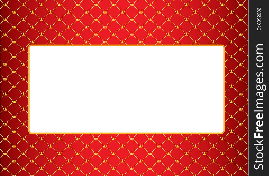 Vintage baner with white space and red background
