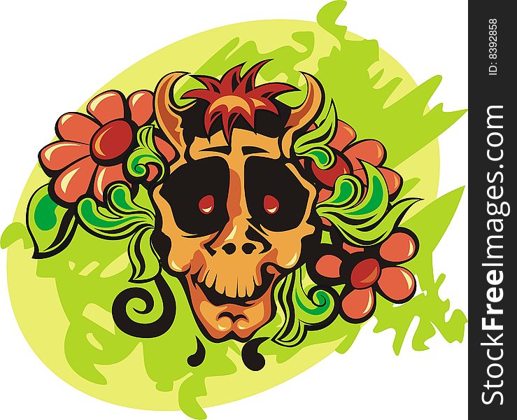 Flower skull