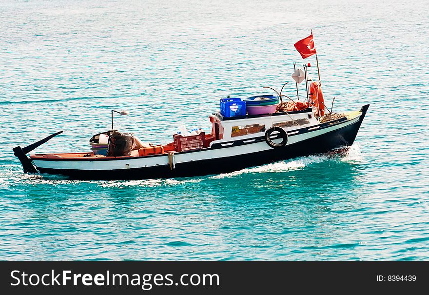 Fishing boat in the sea