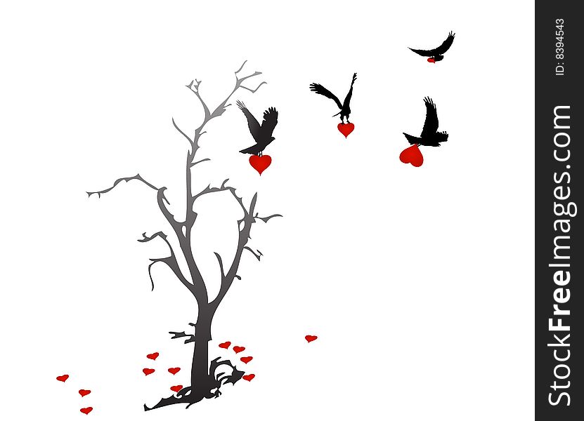 Eagles stoling the hearts from heart tree