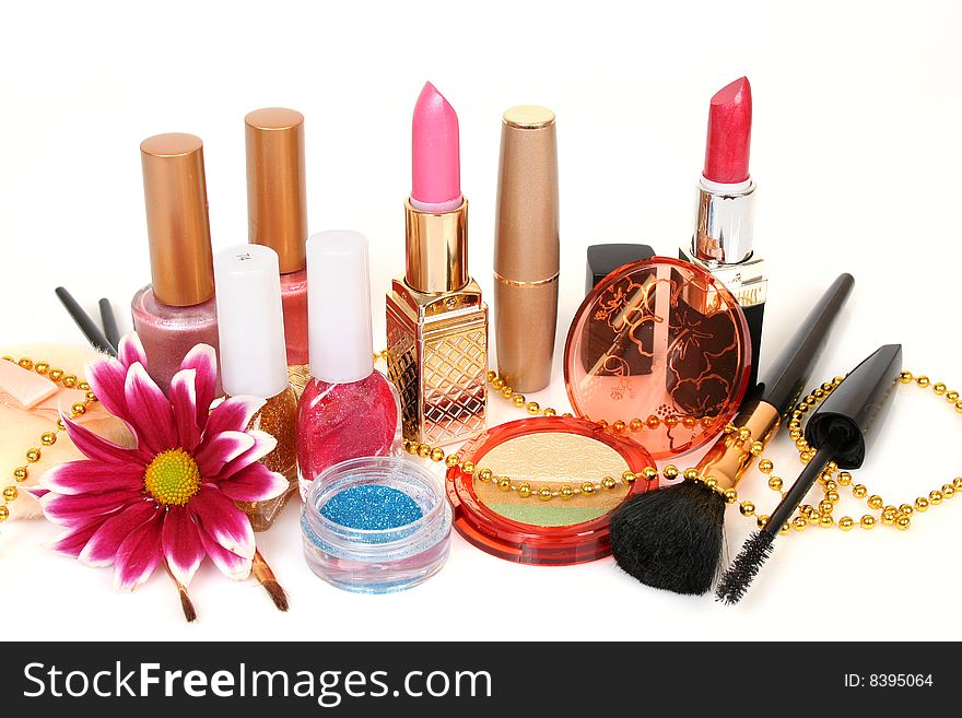 Female cosmetics for drawing a make-up. Female cosmetics for drawing a make-up