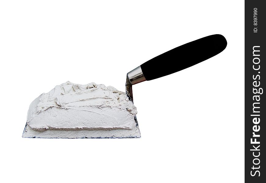 The tool building with a solution for plaster. The tool building with a solution for plaster