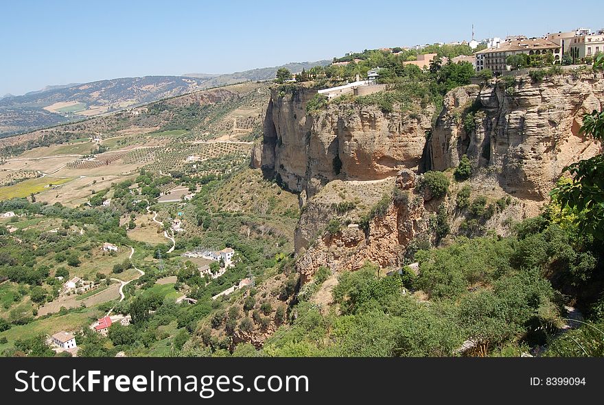 Rocks in andalusian village ronda, Spain. Rocks in andalusian village ronda, Spain