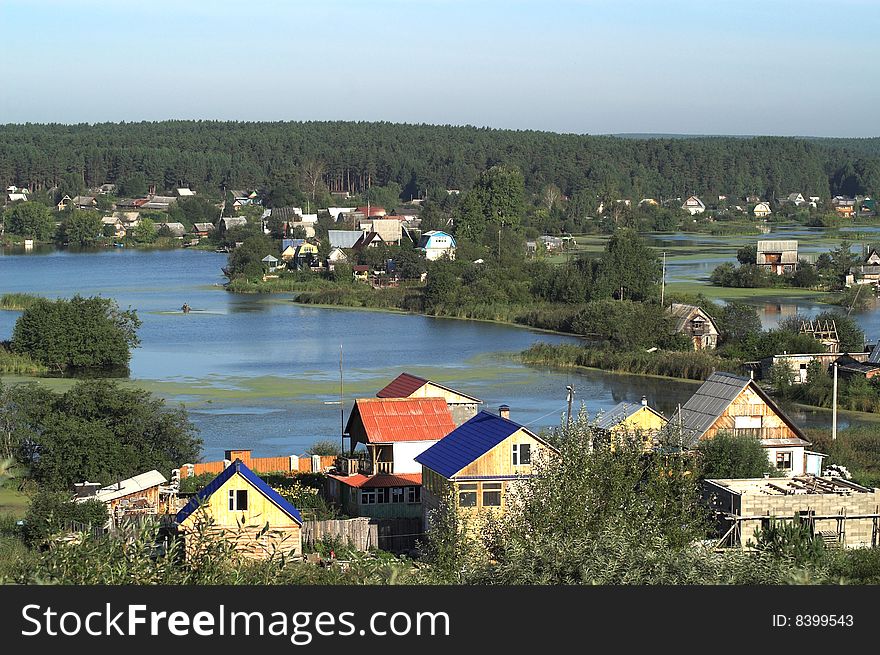 Village founded on the river. Village founded on the river