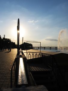Gold Evening On The Dniepropetrovsk Stock Image Gold Evening On The Dniepropetrovsk Stock Image