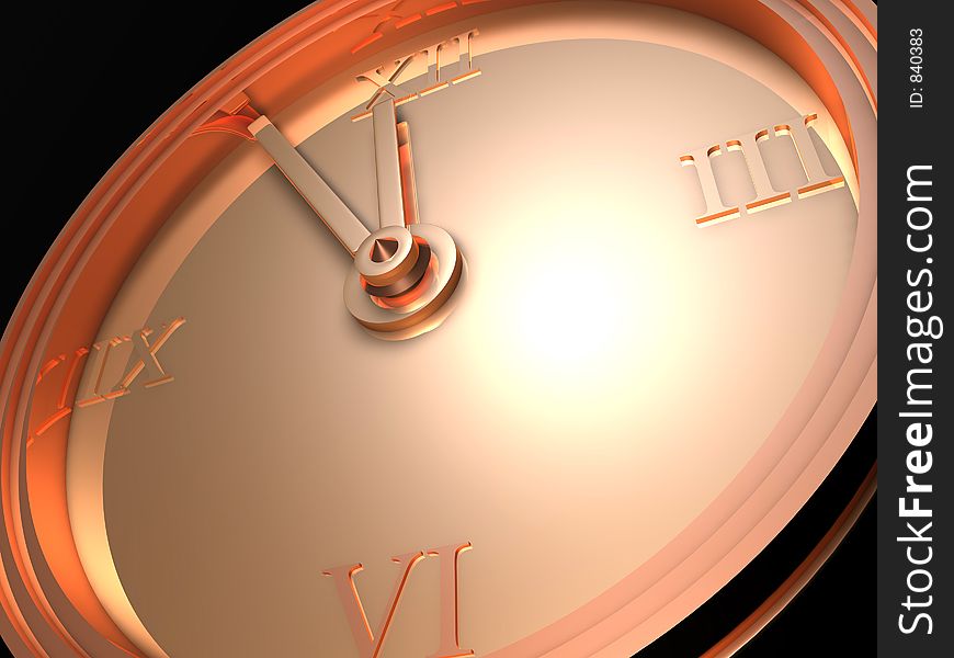 3D rendered clock