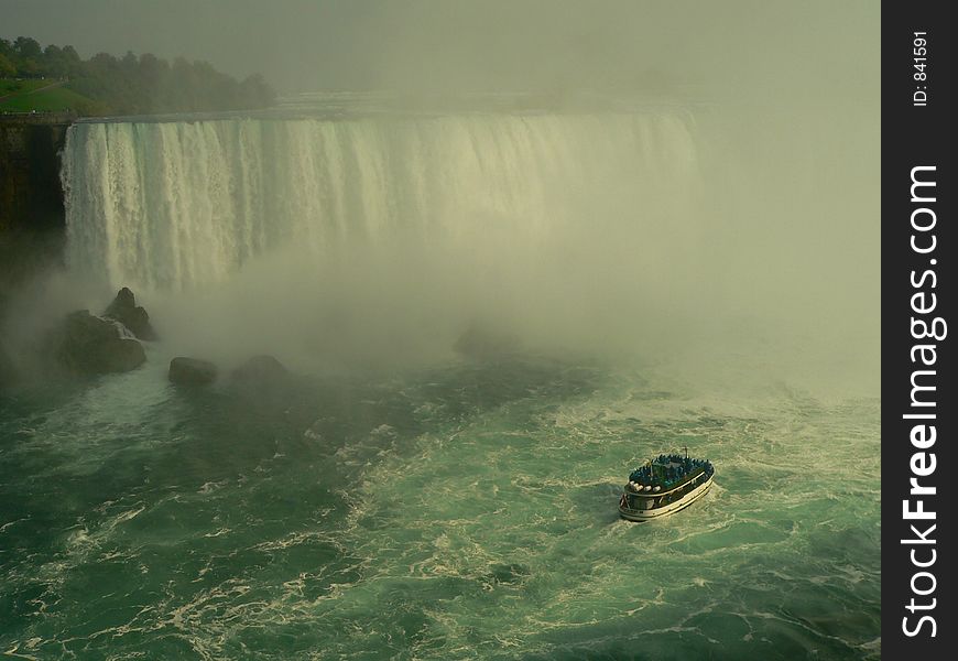 Touristic Boat At Niagara Falls