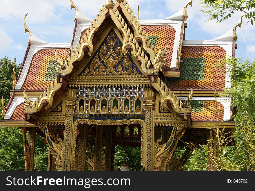 Colorful roof of an asian temple