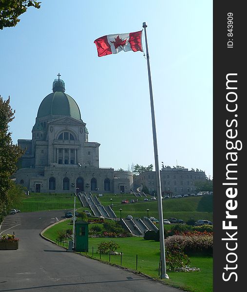 Saint Stefan Oratory with Canada flag