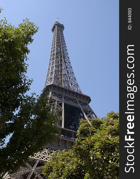 A view of the Eiffel Tower. A view of the Eiffel Tower