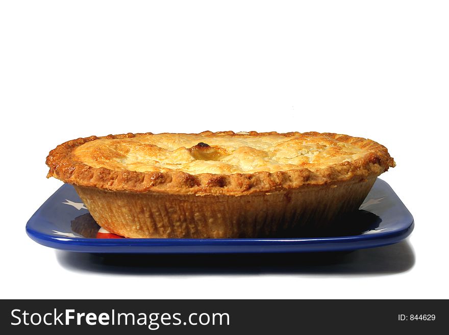 As American as apple pie! Perfect stock image for a 4th of July announcement, invitation, sales flyer, pretty much anything patriotic or as American as oriented. Isolated with shadow for easy design use. As American as apple pie! Perfect stock image for a 4th of July announcement, invitation, sales flyer, pretty much anything patriotic or as American as oriented. Isolated with shadow for easy design use.