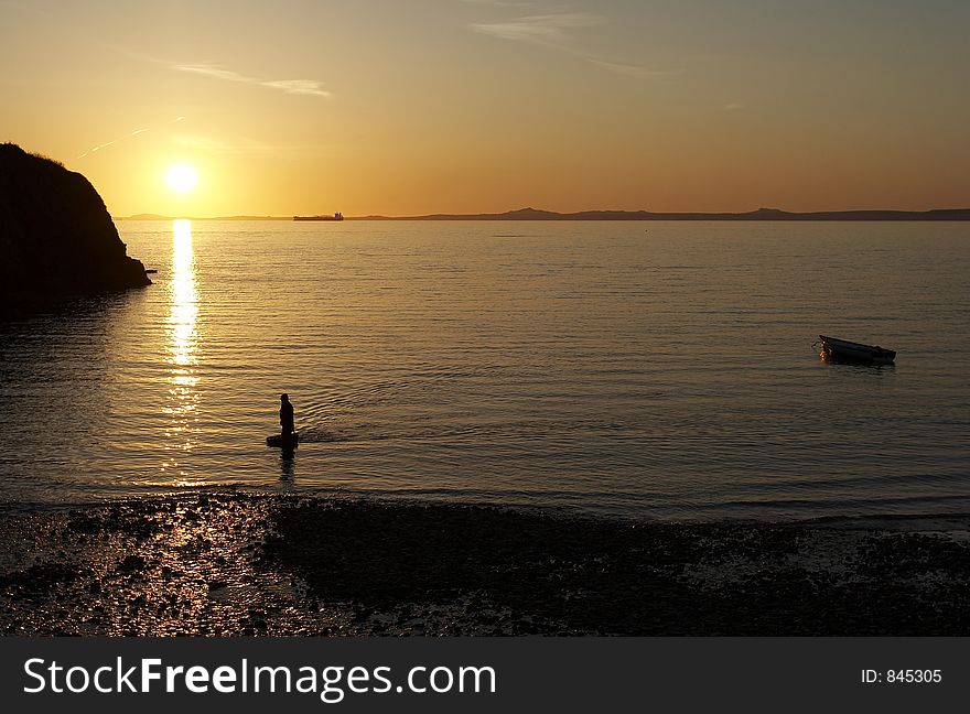 Sunset over the sea. Sunset over the sea