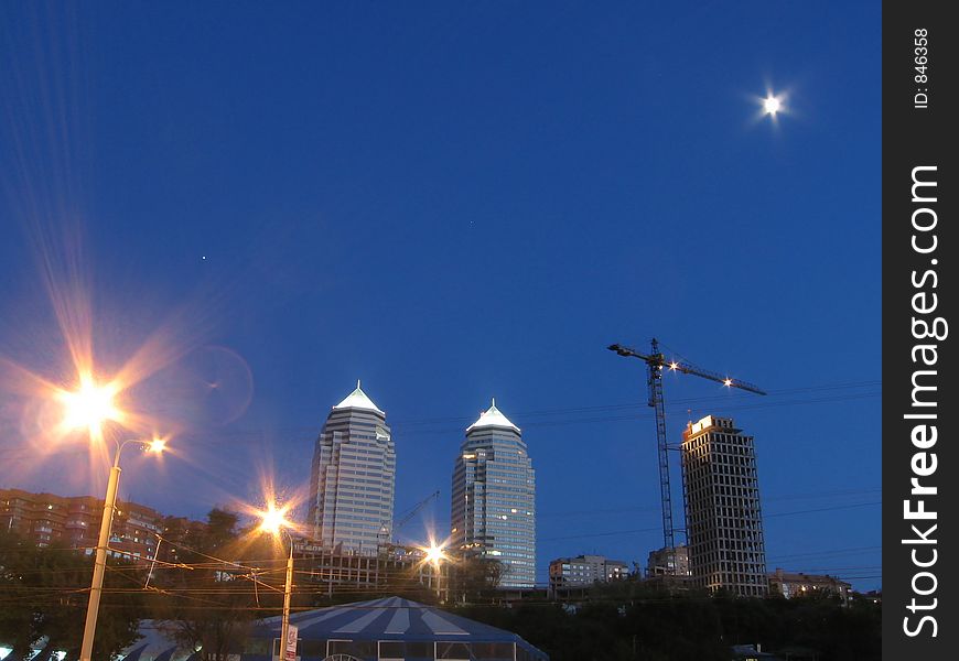 Night on the Dniepropetrovsk city