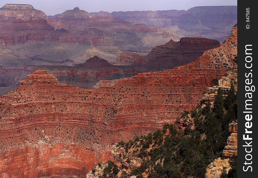 Grand Canyon At Sunset.