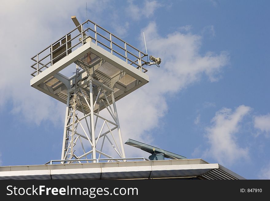 Radar tower in luebeck-travemuende. Radar tower in luebeck-travemuende