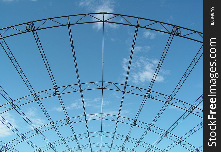 Tent Scaffolding And Sky