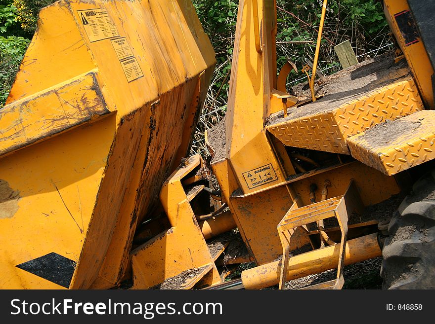 Abstract section of a small dumper