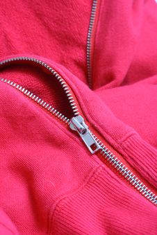 Pink Jacket Zipper Stock Photo
