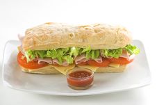 Delicious Sandwich Of Ham Cheese Lettuce Tomato Royalty Free Stock Photo Delicious Sandwich Of Ham Cheese Lettuce Tomato Royalty Free Stock Photo