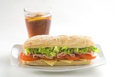Delicious Sandwich Of Ham Cheese Lettuce Tomato Royalty Free Stock Photos Delicious Sandwich Of Ham Cheese Lettuce Tomato Royalty Free Stock Photos