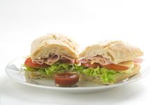 Delicious Sandwich Of Ham Cheese Lettuce Tomato Royalty Free Stock Photos Delicious Sandwich Of Ham Cheese Lettuce Tomato Royalty Free Stock Photos