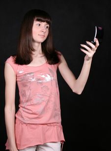 Girl Making Up Royalty Free Stock Images Girl Making Up Royalty Free Stock Images