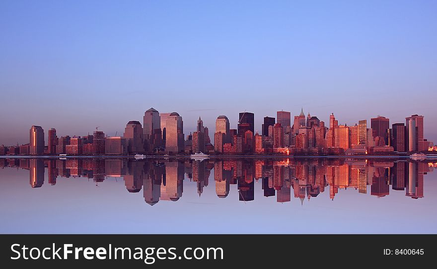 Manhattan at sunset