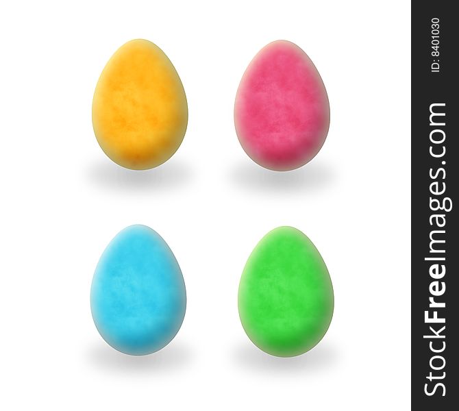 Perfect Easter Collection. Four Easter Eggs