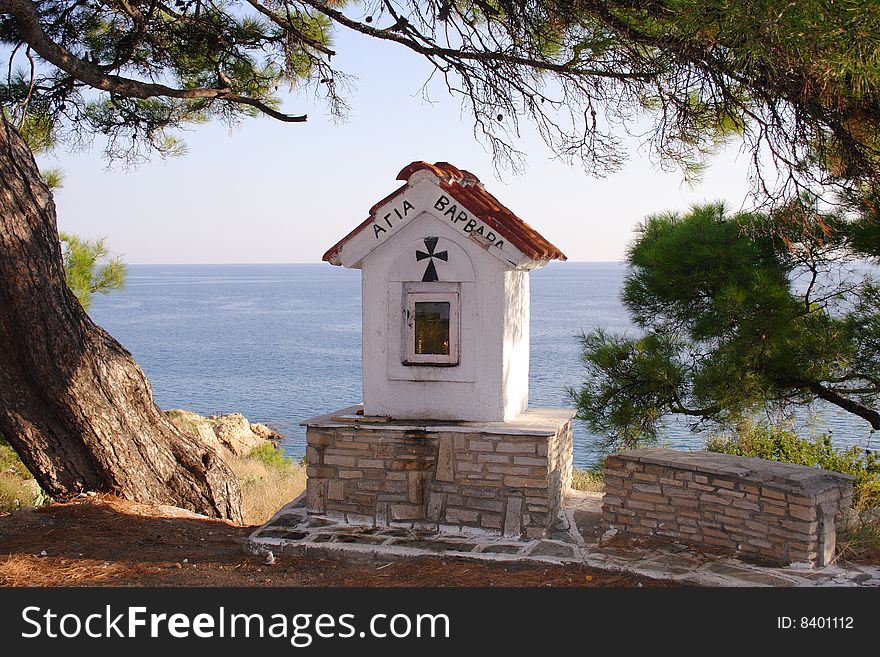 Typical Greek chapel, island Thassos. Typical Greek chapel, island Thassos