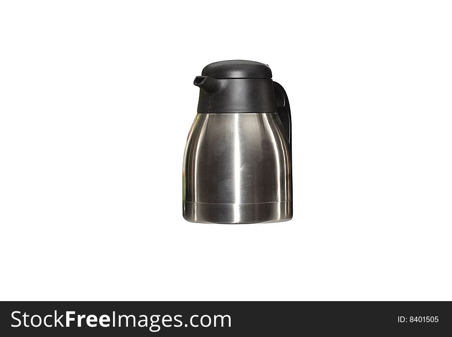 Thermos under the white background