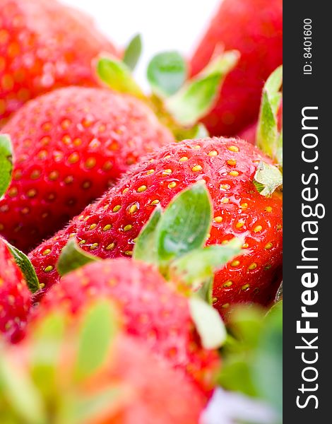 Close up of punnet of fresh summer strawberries. Close up of punnet of fresh summer strawberries