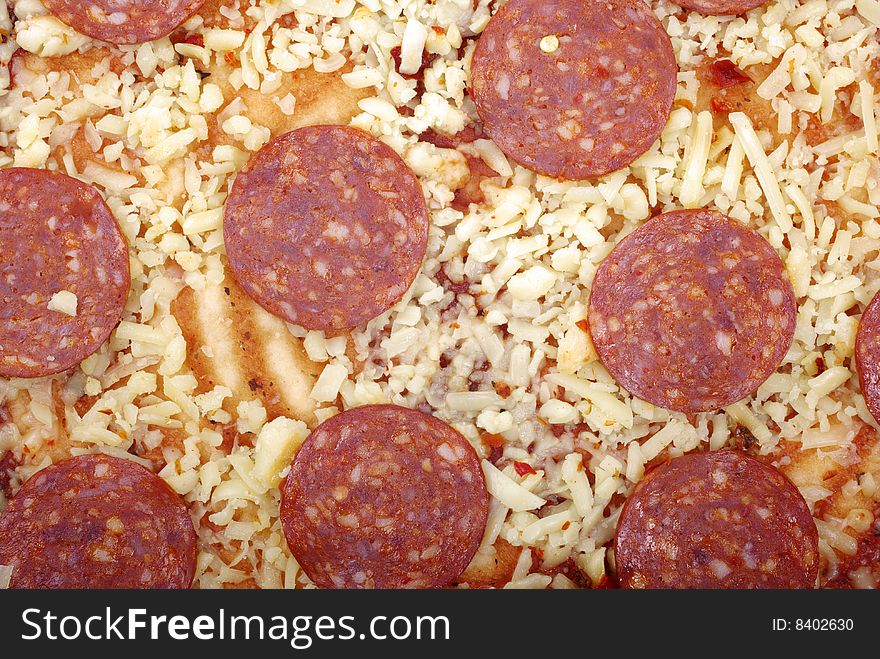 Pizza with cheese and sausage
