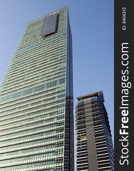 Skyscrapers in China, modern architecture in Shenzhen - business city in Guangdong province.