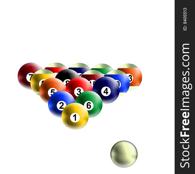 A set of billiard balls