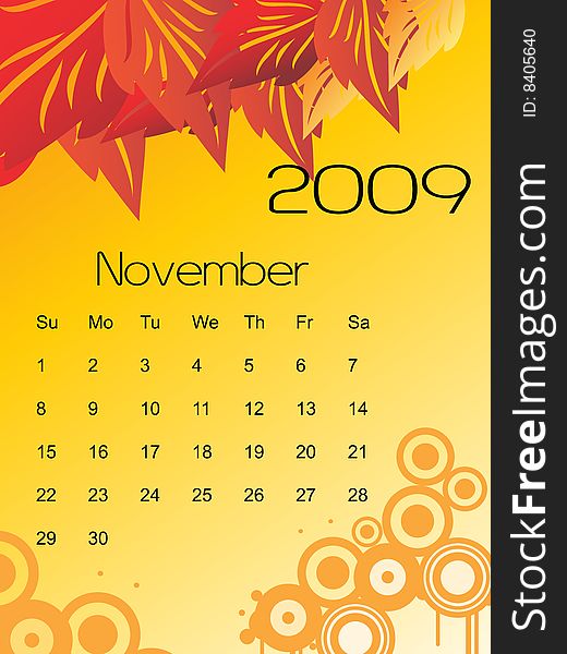 Calendar  For November