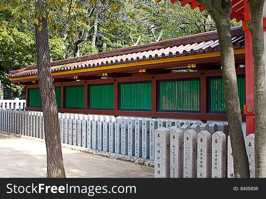 Detail of temple roof, Kobe, Japan. Detail of temple roof, Kobe, Japan