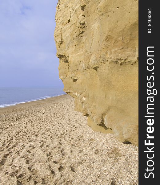 Hive Beach at Burton Bradstock in Dorest. Hive Beach at Burton Bradstock in Dorest