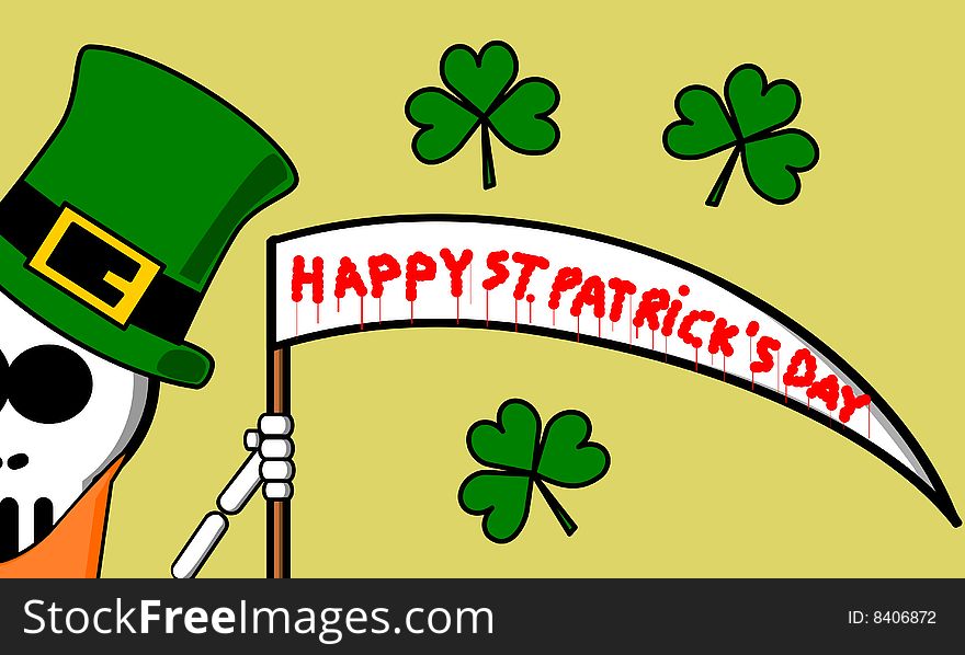 An illustration of St. Patrick s day. An illustration of St. Patrick s day