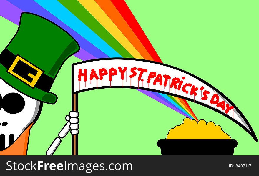 An illustration of St. Patrick day. An illustration of St. Patrick day