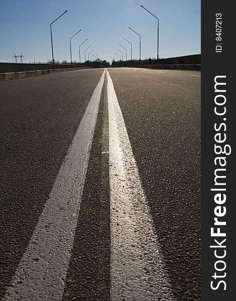 Perfect empty highway ready for design