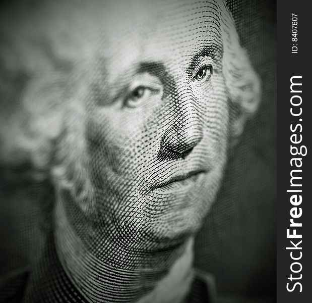 Portrait of George Washington from a One Dollar Bill