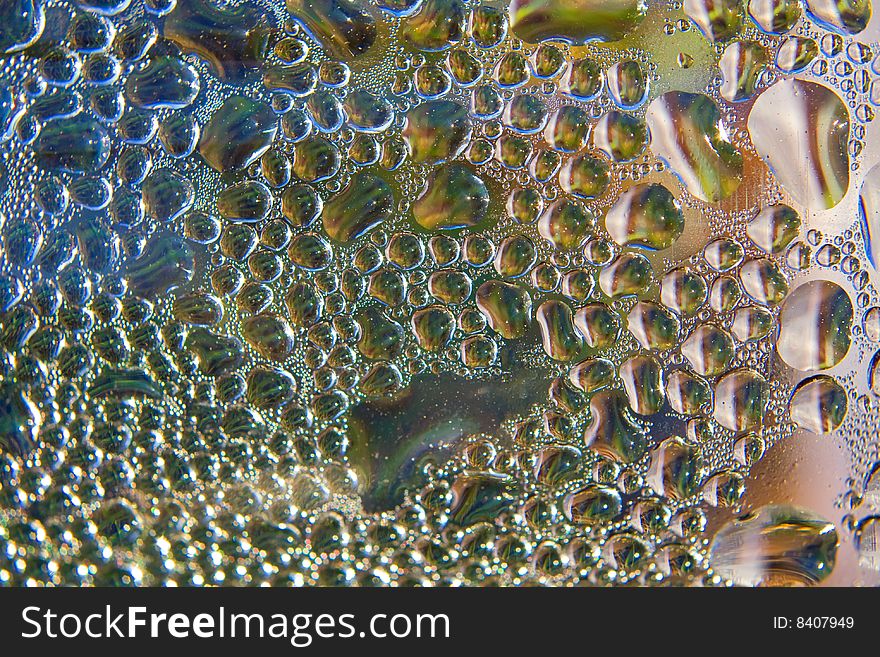 Abstract macro texture with water drops